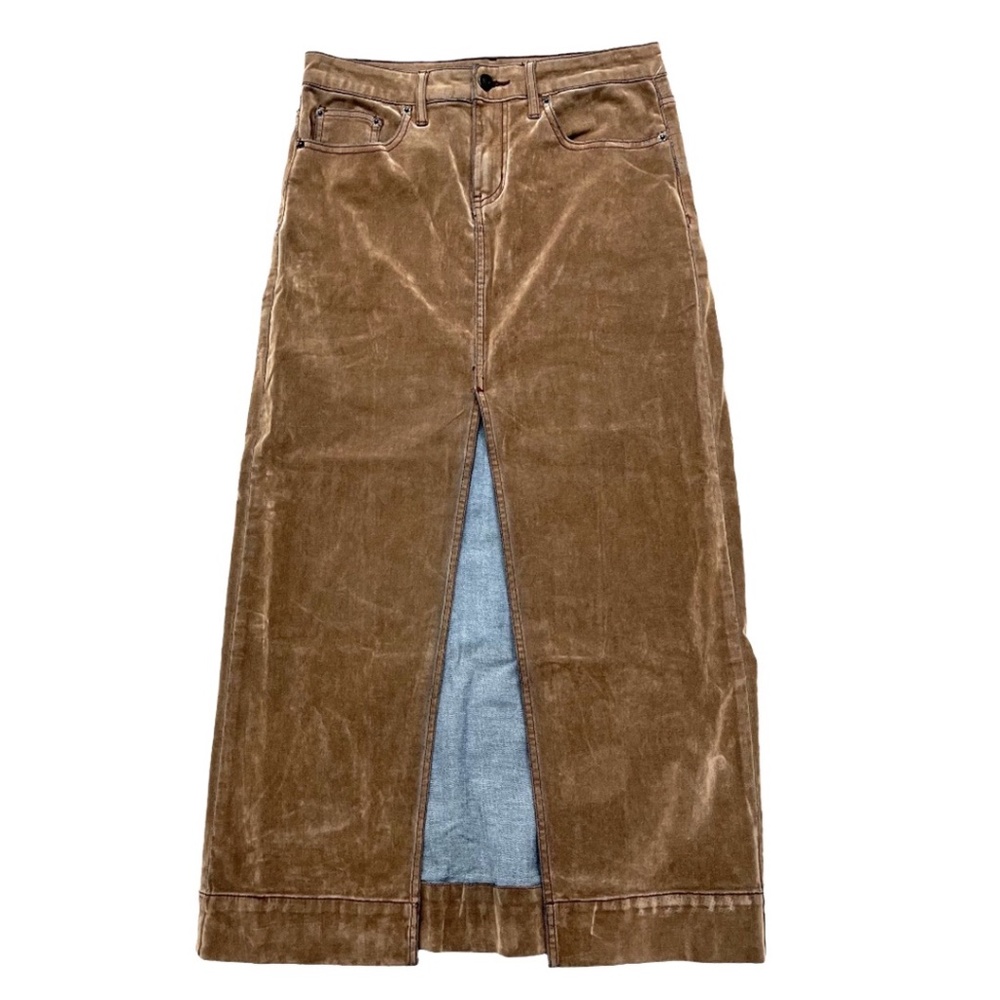 Urban Outfitters Flocked Denim Maxi Skirt Small
